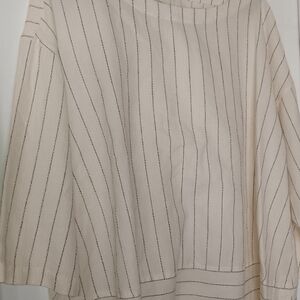 Eileen Fisher Cream Striped Tunic